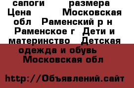 сапоги 20/21 размера › Цена ­ 250 - Московская обл., Раменский р-н, Раменское г. Дети и материнство » Детская одежда и обувь   . Московская обл.